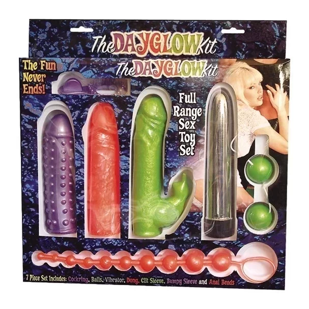 Zestaw gadżetów erotycznych The Day Glow Kit 6tlg.