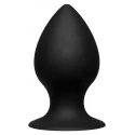 Ace premium silicone anal plug large - black