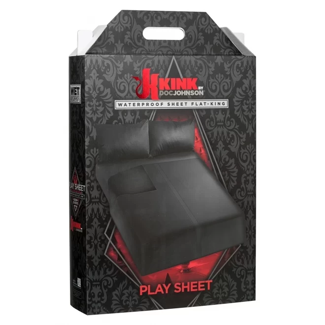 Wet works waterproof play sheet king flat - black