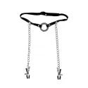 Uprząż Fetish Fantasy O-Ring Gag and Nipple Clamps