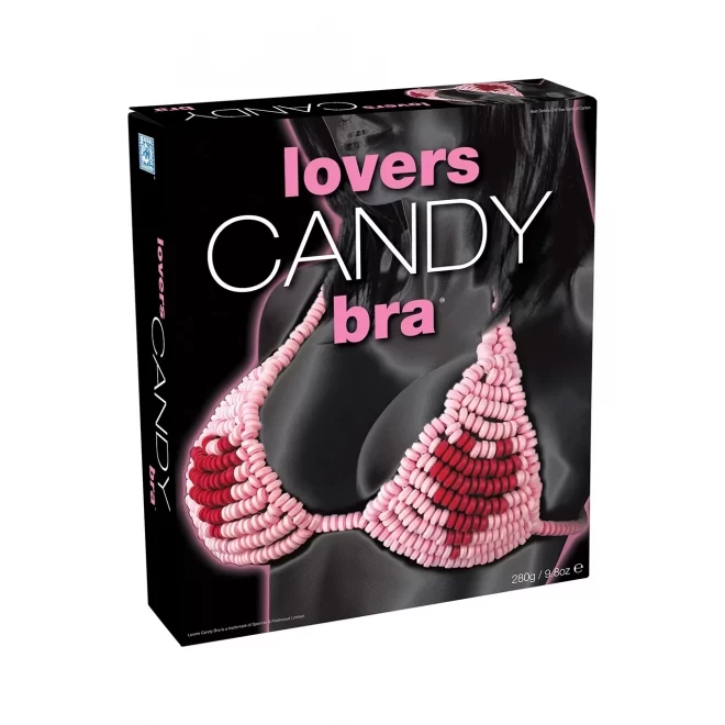 Jadalny staniczek z różowych cukierków Lovers Candy Bra 280g