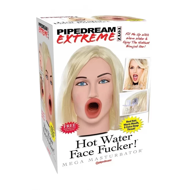 Unikalny masturbator Pipedream Extreme Toyz Hot Water Face Fucker Blond