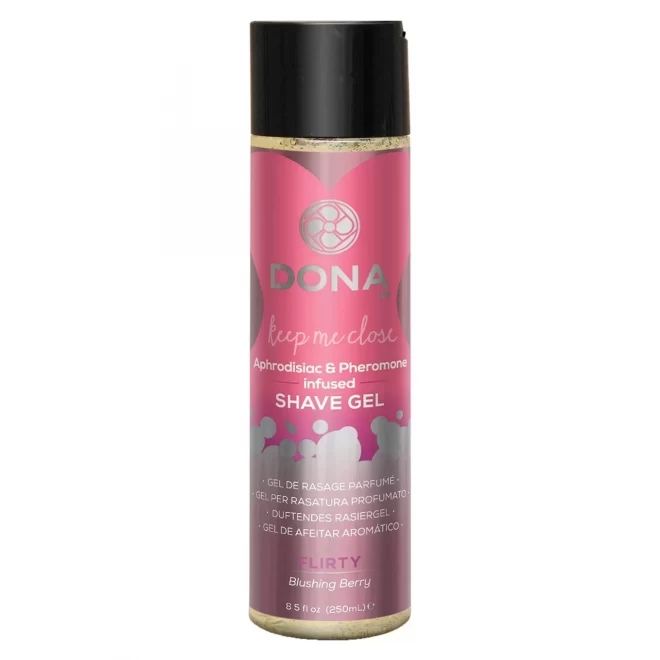 Żel do golenia z afrodyzjakami i feromomami Dona Flirty Blushing Berry Shave Gel 250 ml