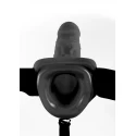 Strap-On dla niej i dla niego Fetish Fantasy Vibrating Hollow Strap-On With Balls 11 (2 kolory)