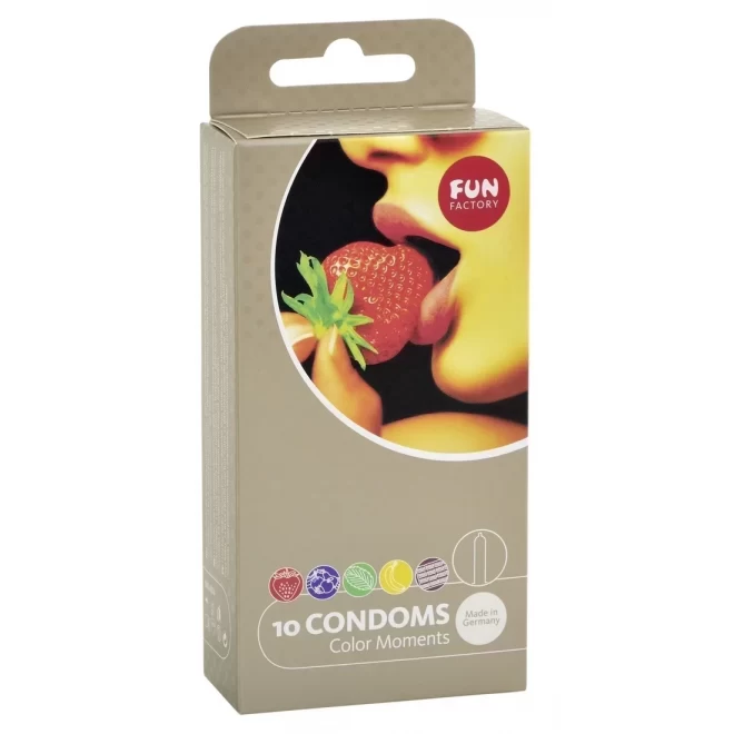 Prezerwatywy smakowe Fun Factory Color Moments 18szt