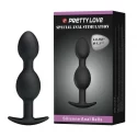 Pretty love silicone anal balls black