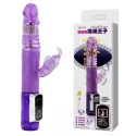 Jelly clit vibe with pearls, vibr, rotat. up&down, purple, 24cm