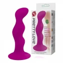 Silicone anal stimulator with suction cup - pink