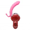 3-point stimulator with tongue - pink/red