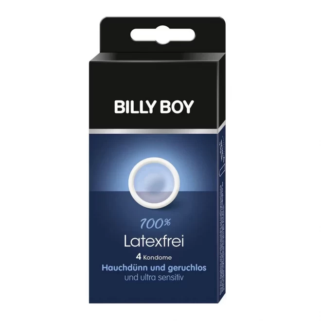 Niezwykle cienkie prezerwatywy Billy Boy 100% Latexfrei 4 st. sb-pack.