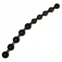 Jumbo jelly thai beads, black, 28cm