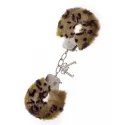 Kajdanki z futerkiem Love Cuffs Leopard