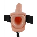 Strap-On dla niej i dla niego Fetish Fantasy Vibrating Hollow Strap-On With Balls 7 (2 kolory)