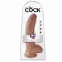 King cock 9 inch balls tan