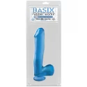 Dildo z jądrami i przyssawką Basix 10 Dong With Suction Cup (6 kolorów)