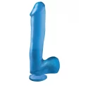 Dildo z jądrami i przyssawką Basix 10 Dong With Suction Cup (6 kolorów)