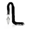 Luksusowe, szklany korek analny z ogonem Icicles No.49