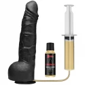 Wet works drencher silicone squirting cock - black
