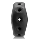 [sil|tpr] air airflow vented cock ring - black ice