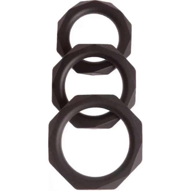 Zestaw silikonowych pierścieni na penisa Malesation Diamond Cock Ring Set