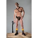 Skórzane stringi Brown Leather Boot Jock