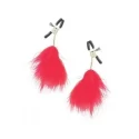 Zaciski na sutki z futerkiem Feather Nipple Clams