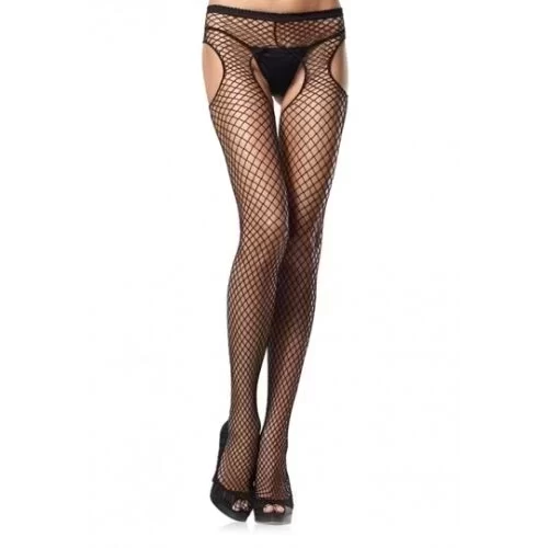 Rajstopy kabaretki z wycięciami Garterbelt Pantyhose