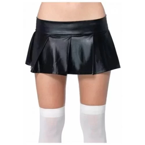 Mini spódniczka Wet Look Pleated Skirt