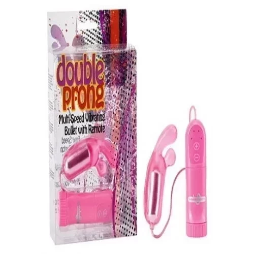 Podwójny stymulator Double Prong Bullet 7.5 cm