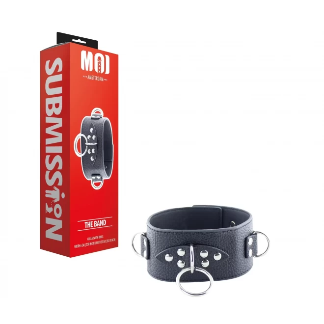 The band | collar with rings - width 6 cm. length 53 cm.