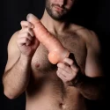 Zestaw Real Boy Kit SilaSkin Cock Sheath Extender Thin + Dildo