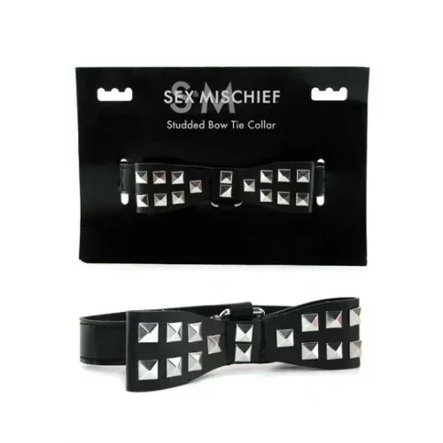 Muszka z nitami Sex Mischief Bow Tie Collar