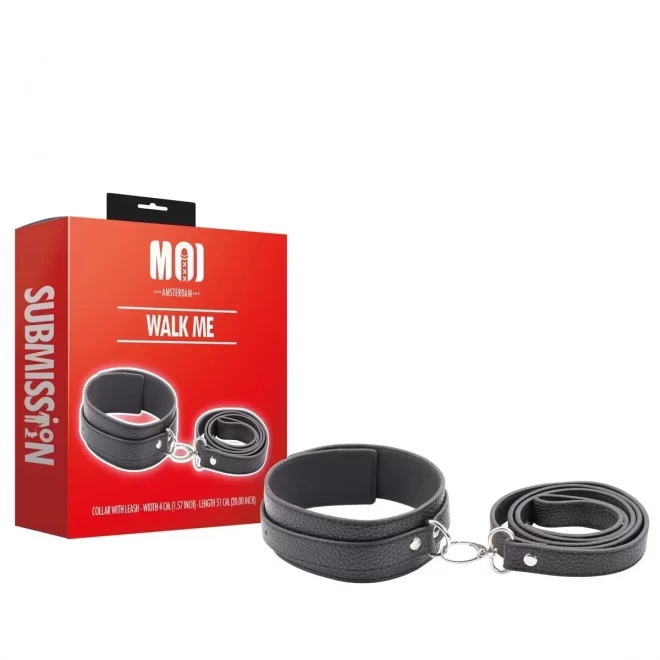 Walk me | collar with leash - width 4 cm. - length 51 cm.
