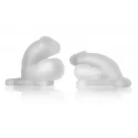 Buck angel fun boy soft hollow 4.5" strap-on | packer - blac
