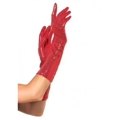Zmysłowe rękawiczki Sequin Elbow Length Gloves
