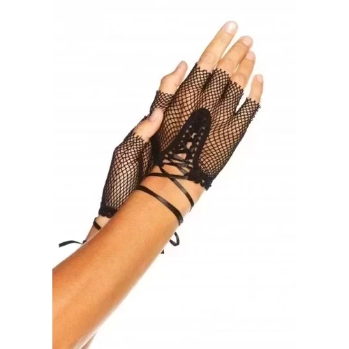 Zmysłowe rękawiczki Fishnet Fingerless Gloves