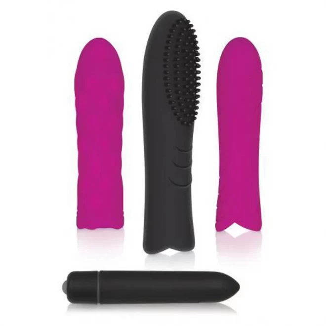 Klasyczny wibrator z nakładkami Evolved Pleasure Sleeve Trio