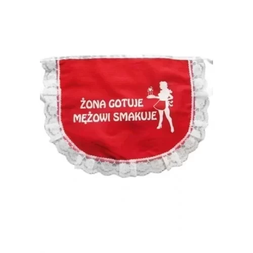 Fartuszek z wałkiem Żona gotuje mężowi smakuje (2 kolory)