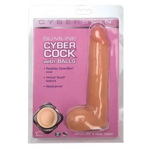 Realistyczne dildo z jądrami Slimline Cybercock With Balls