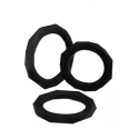 Zestaw pierścieni Mojo Black Facet Cock Rings 3szt