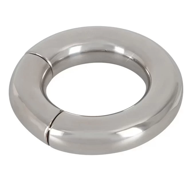 Metalowy ring na penisa Magnetic Ballstretcher 39 mm