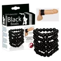 Pierścień uciskowy White & Black Beads