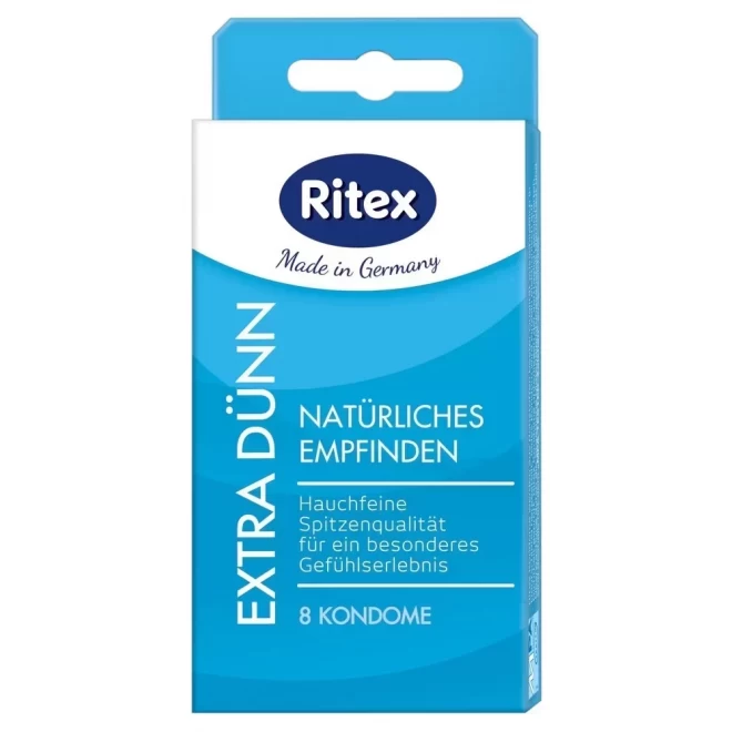 Prezerwatywy extra nawilżane Ritex Extra Dünn 8 szt.