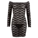 Koronkowa czarna sukienka Spitzenkleid