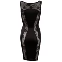 Czarna obcisła sukienka z odkrytym biustem Kleid