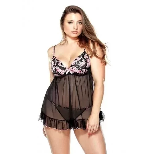 Urocza koszulka Babydoll and G-string