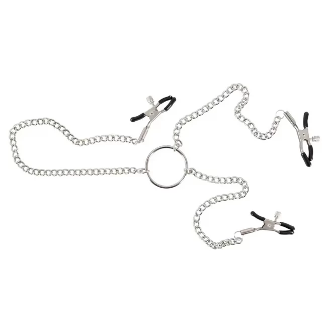 Zaciski na sutki i łechtaczke z łańcuszkiem Nipple & Clit Chain