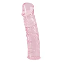Realistyczne dildo transparentne Rosy quartz 7in