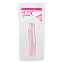 Realistyczne dildo transparentne Rosy quartz 7in