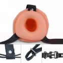 Vibrating unisex hollow strap on